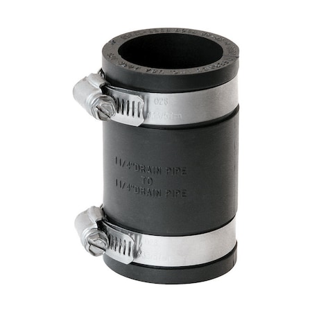 Fernco Fernco Schedule 40 1-1/4 in. Hub X 1-1/4 in. D Hub PVC Flexible Coupling 1 pk P1056-125